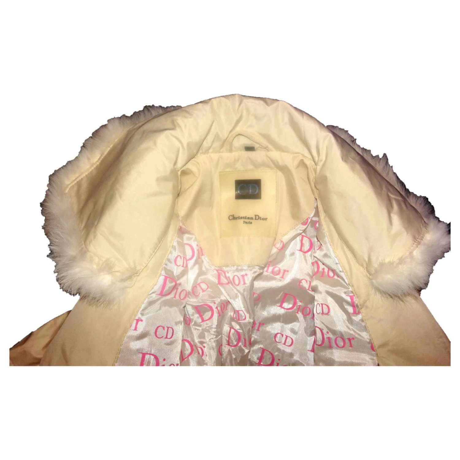 Veste En Fourrure De Lapin Christian Dior Beige 2 Veste En Fourrure De Lapin Christian Dior Beige – Image 2