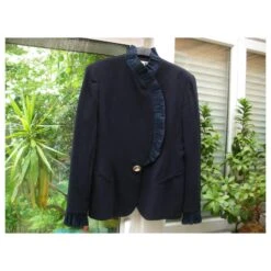 Christian Dior Vestes Bleu Foncé -Outlet Élégance DIOR 124684 3