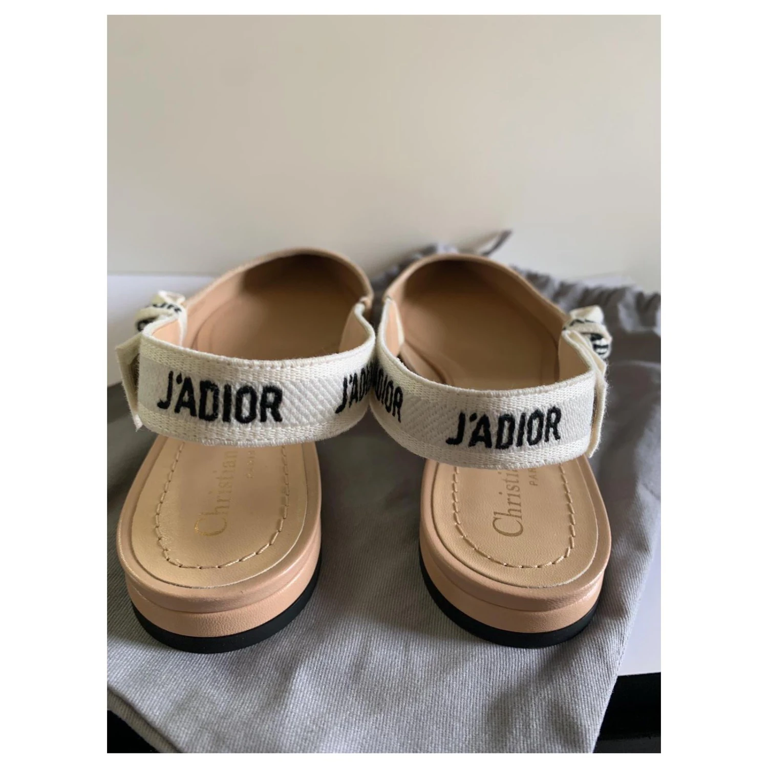 DIOR J'ADIOR BALLERINE BALLET FLATS NEW BEIGE MARQUE NEW 2 DIOR J'ADIOR BALLERINE BALLET FLATS NEW BEIGE MARQUE NEW – Image 2