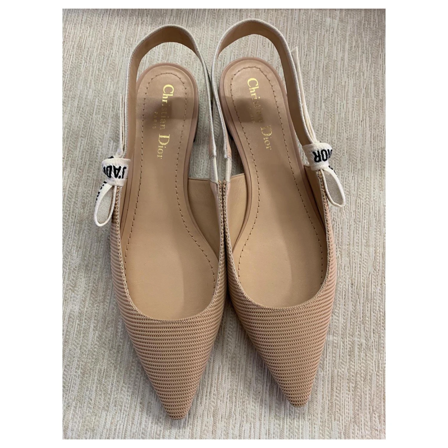DIOR J'ADIOR BALLERINE BALLET FLATS NEW BEIGE MARQUE NEW 3 DIOR J'ADIOR BALLERINE BALLET FLATS NEW BEIGE MARQUE NEW – Image 3