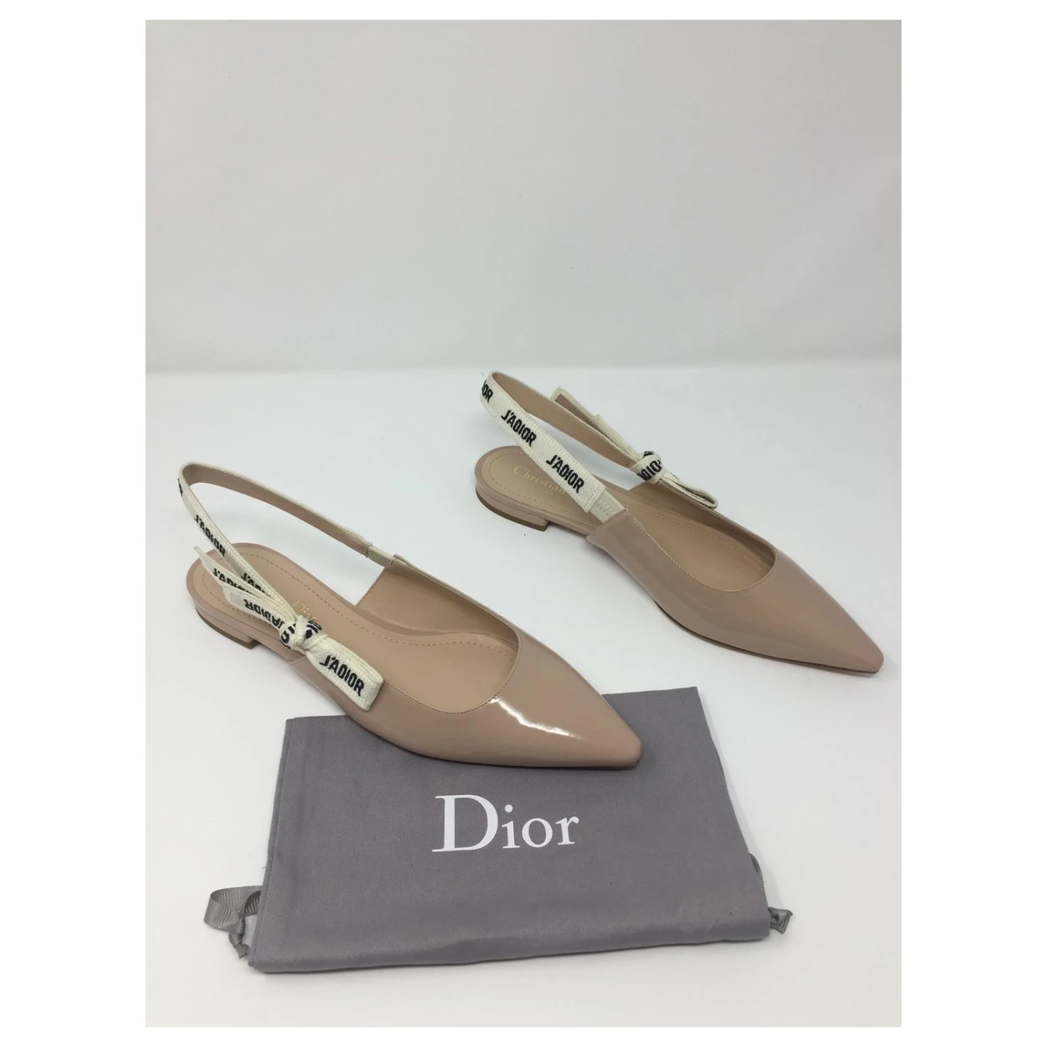 Ballerine Dior J'adior Cuir Verni Couleur Beige Nude 7 Ballerine Dior J'adior Cuir Verni Couleur Beige Nude – Image 7