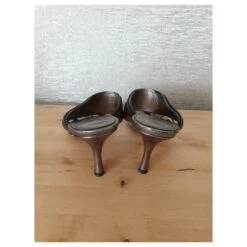 Mules Christian Dior En Bronze Métallisé 13 Mules Christian Dior En Bronze Métallisé -Outlet Élégance DIOR 211647 4