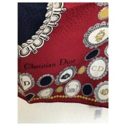 Christian Dior Foulards De Soie Rouge 8 Christian Dior Foulards De Soie Rouge -Outlet Élégance DIOR 216689 3