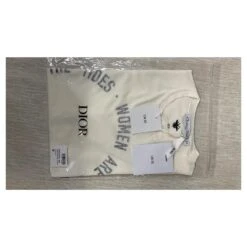 DIOR WOMEN ARE THE MOON 'T-SHIRT Ecru Lin Et Coton Écru 7 DIOR WOMEN ARE THE MOON 'T-SHIRT Ecru Lin Et Coton Écru -Outlet Élégance DIOR 224841 2