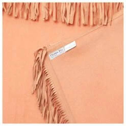 Christian Dior CASHMERE SUEDE SHAWL Orange 8 Christian Dior CASHMERE SUEDE SHAWL Orange -Outlet Élégance DIOR 266322 4