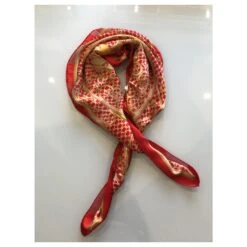 Christian Dior Foulards De Soie Rouge Jaune -Outlet Élégance DIOR 266894 5