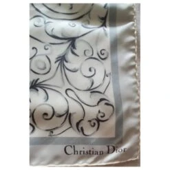 Christian Dior Foulards De Soie Bleu Clair -Outlet Élégance DIOR 280968 5