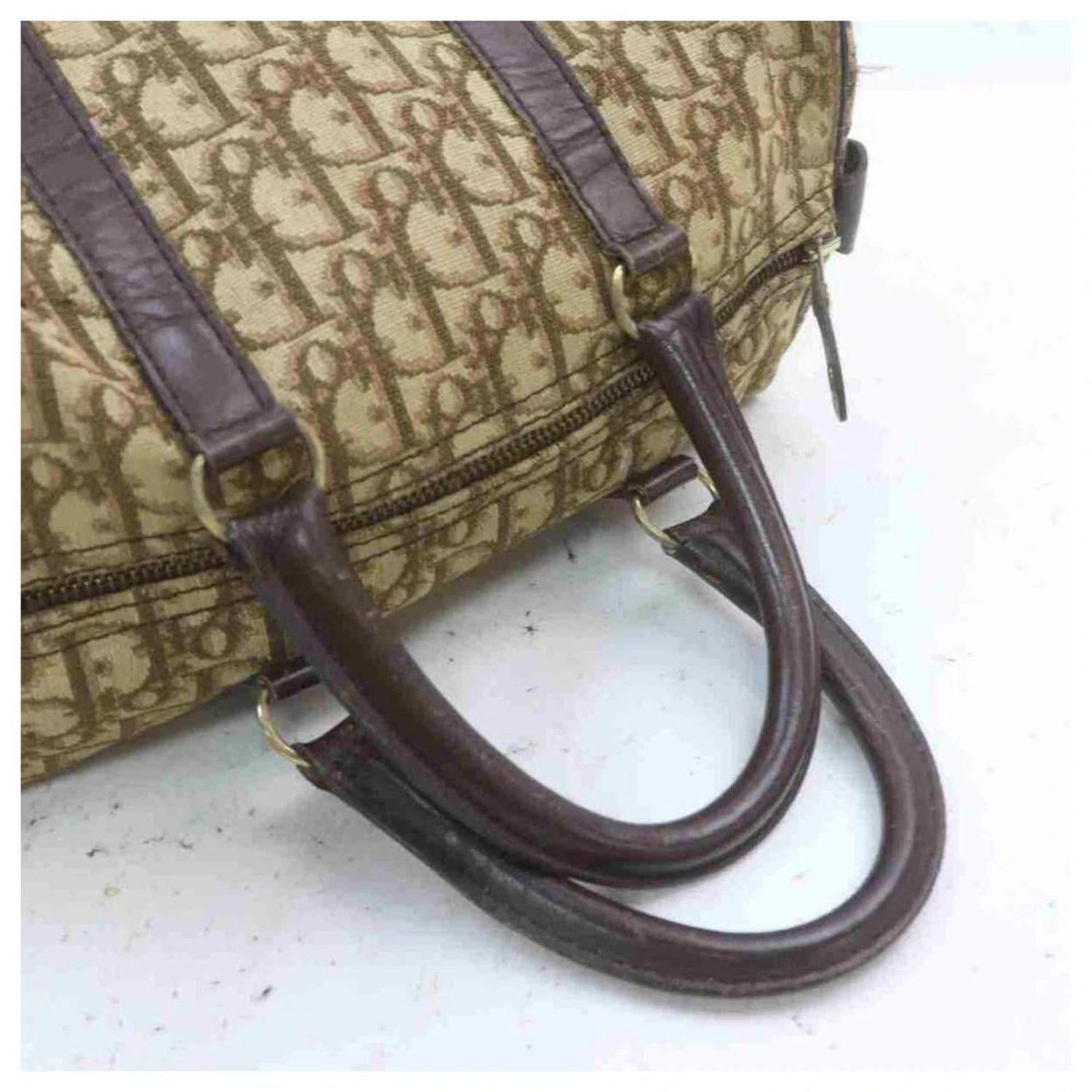 Christian Dior Duffle Boston Trotter Monogram Marron 4 Christian Dior Duffle Boston Trotter Monogram Marron – Image 4