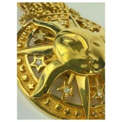 Ensemble De Broche Collier Lune En Cristal Et Or 10DIOR22 -Outlet Élégance DIOR 294226 5