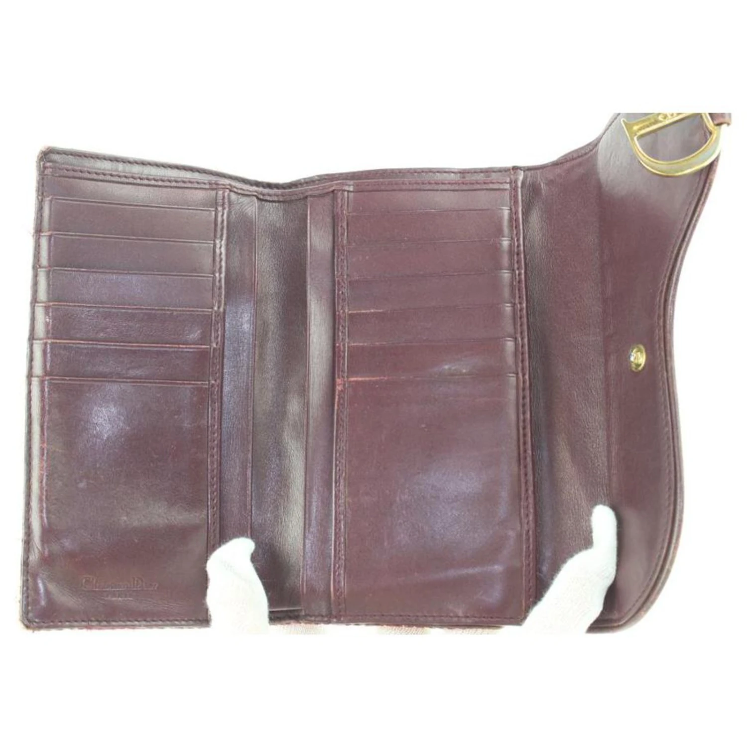 Dior Long Portefeuille à Rabat Bordeaux Monogram Trotteur Saddle 10 Dior Long Portefeuille à Rabat Bordeaux Monogram Trotteur Saddle – Image 10