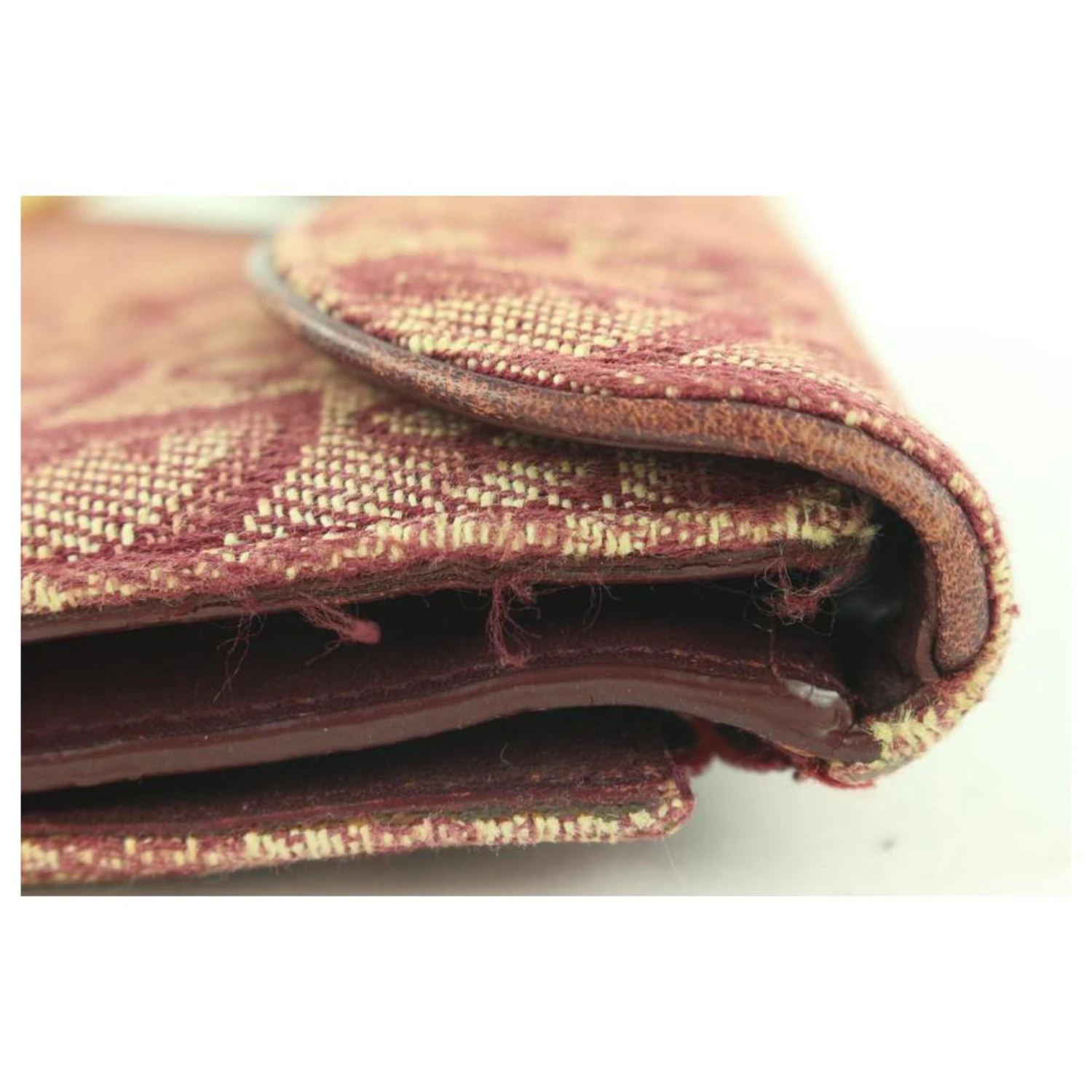 Dior Long Portefeuille à Rabat Bordeaux Monogram Trotteur Saddle 2 Dior Long Portefeuille à Rabat Bordeaux Monogram Trotteur Saddle – Image 2