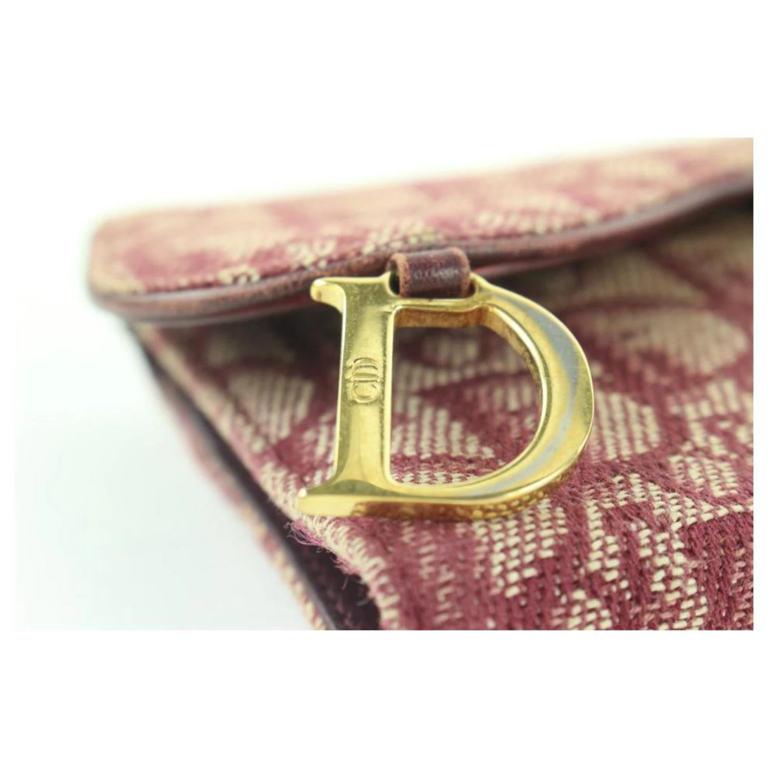 Dior Long Portefeuille à Rabat Bordeaux Monogram Trotteur Saddle 4 Dior Long Portefeuille à Rabat Bordeaux Monogram Trotteur Saddle – Image 4