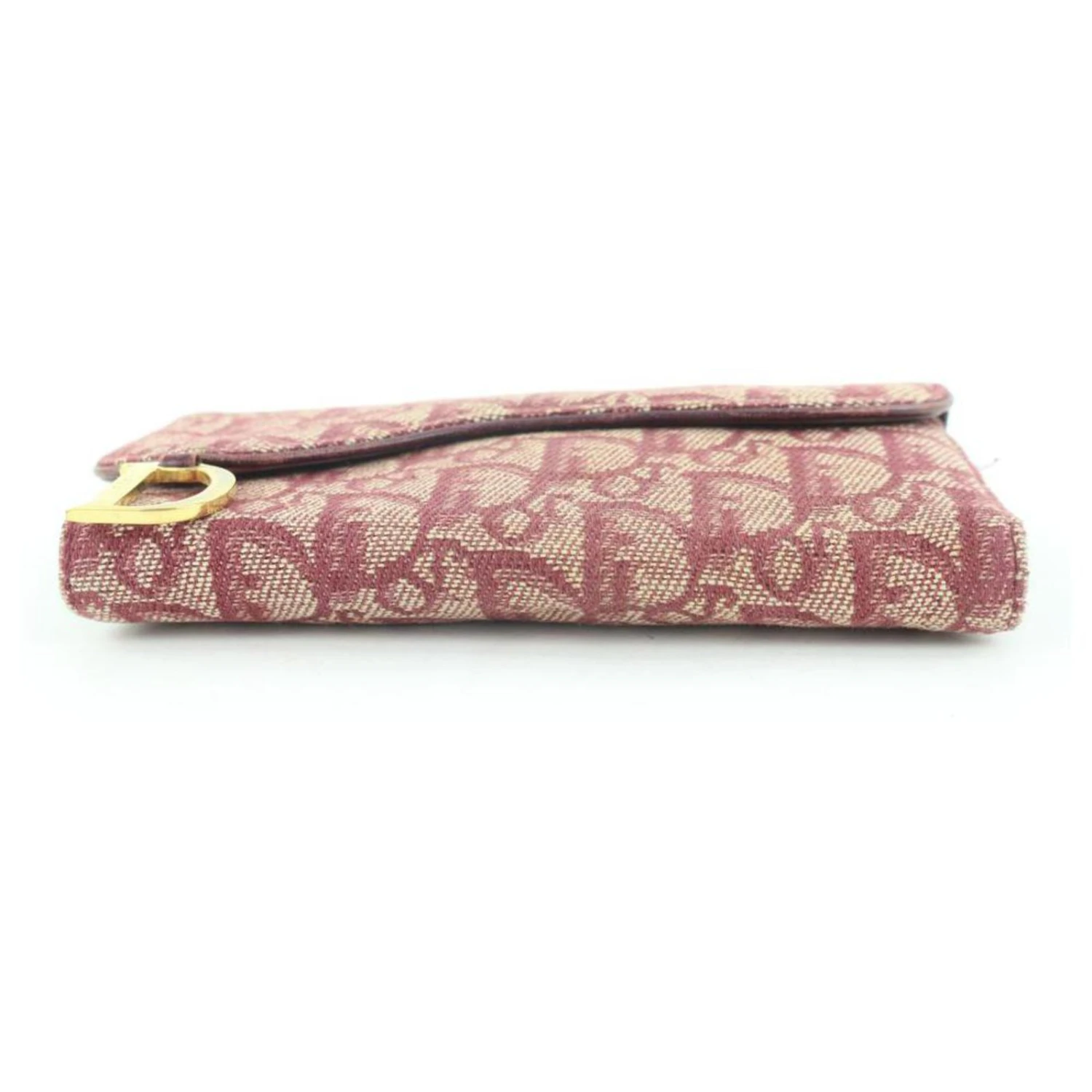 Dior Long Portefeuille à Rabat Bordeaux Monogram Trotteur Saddle 6 Dior Long Portefeuille à Rabat Bordeaux Monogram Trotteur Saddle – Image 6