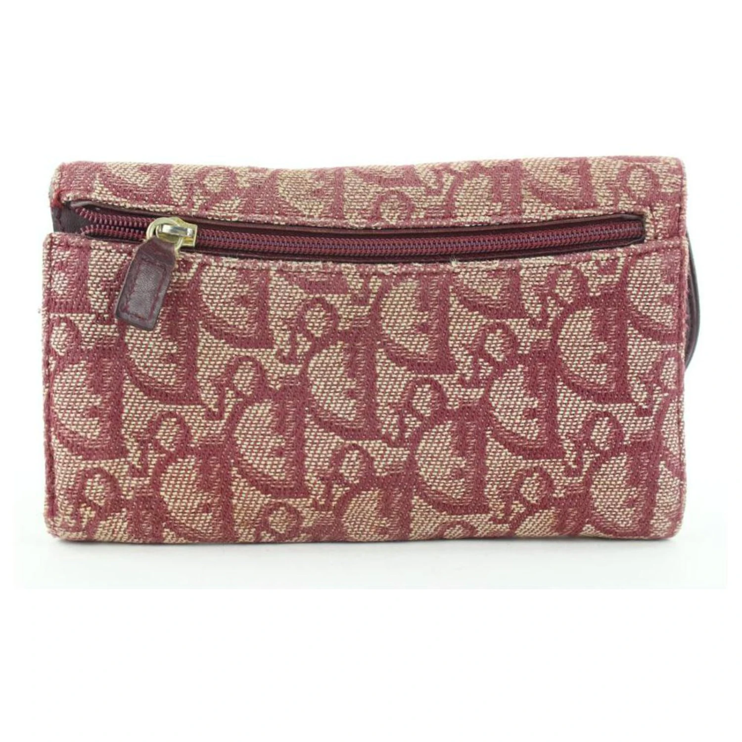 Dior Long Portefeuille à Rabat Bordeaux Monogram Trotteur Saddle 7 Dior Long Portefeuille à Rabat Bordeaux Monogram Trotteur Saddle – Image 7