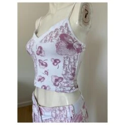 Débardeur Christian Dior Monogramme Collection Girly Rose Blanc -Outlet Élégance DIOR 306710 5