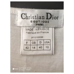 Christian Dior Tee Shirt Manche Longue Blanc Cassé -Outlet Élégance DIOR 330949 3