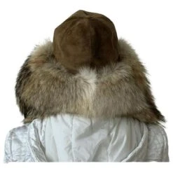 Christian Dior Dior Galliano Printemps 2002 Casquette Street Chic Chapeau D'hiver En Fourrure De Coyote Christian Marron -Outlet Élégance DIOR 361911 10