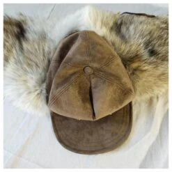 Christian Dior Dior Galliano Printemps 2002 Casquette Street Chic Chapeau D'hiver En Fourrure De Coyote Christian Marron -Outlet Élégance DIOR 361911 5