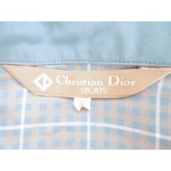 Christian Dior Chemisier Bleu Beige -Outlet Élégance DIOR 36914 3