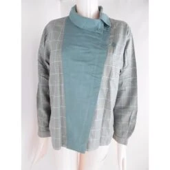 Christian Dior Chemisier Bleu Beige -Outlet Élégance DIOR 36914 5