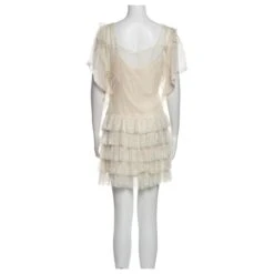 Christian Dior Robes Blanc -Outlet Élégance DIOR 376262 10