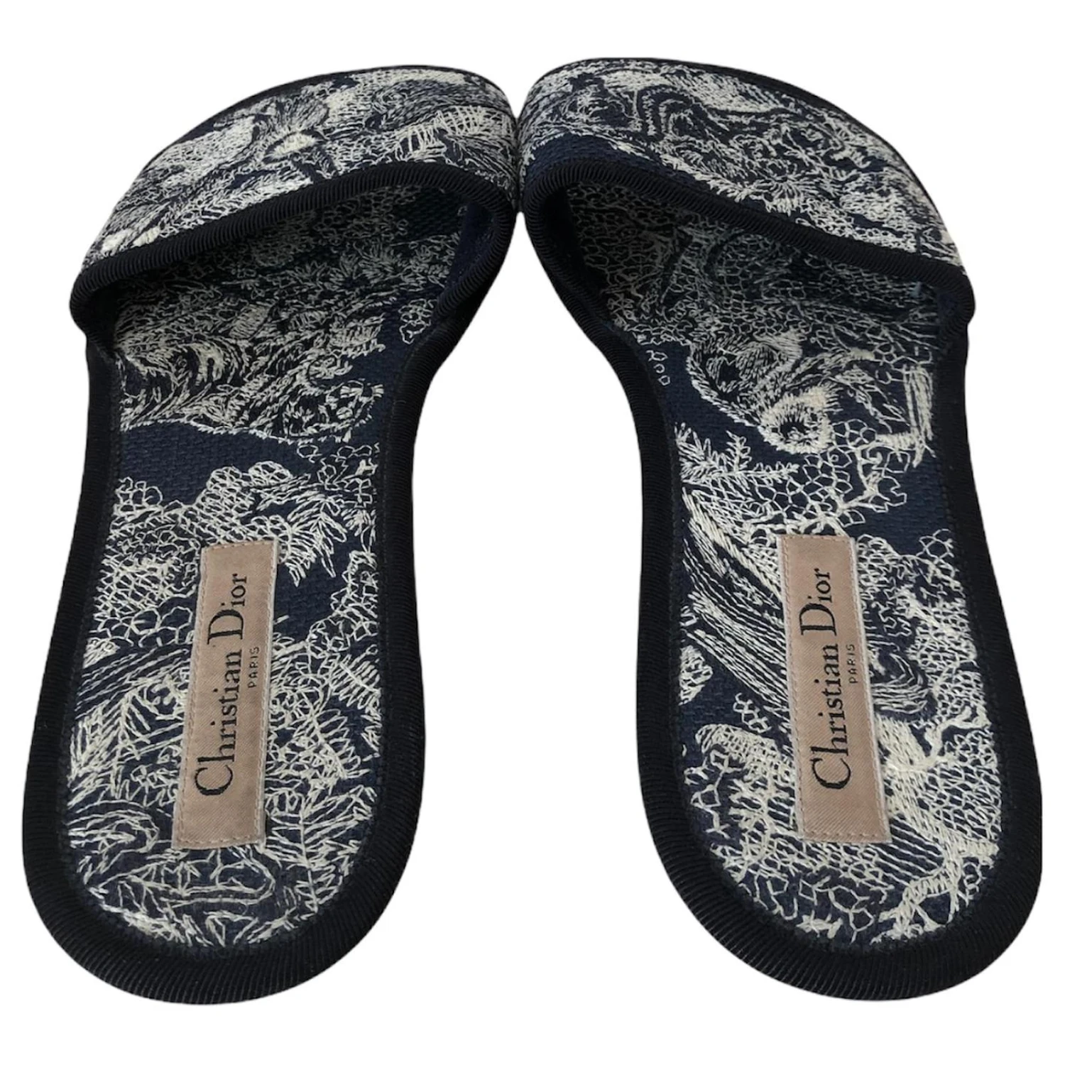 Dior Mules Dor Chez Moi Bleu Marine 4 Dior Mules Dor Chez Moi Bleu Marine – Image 4