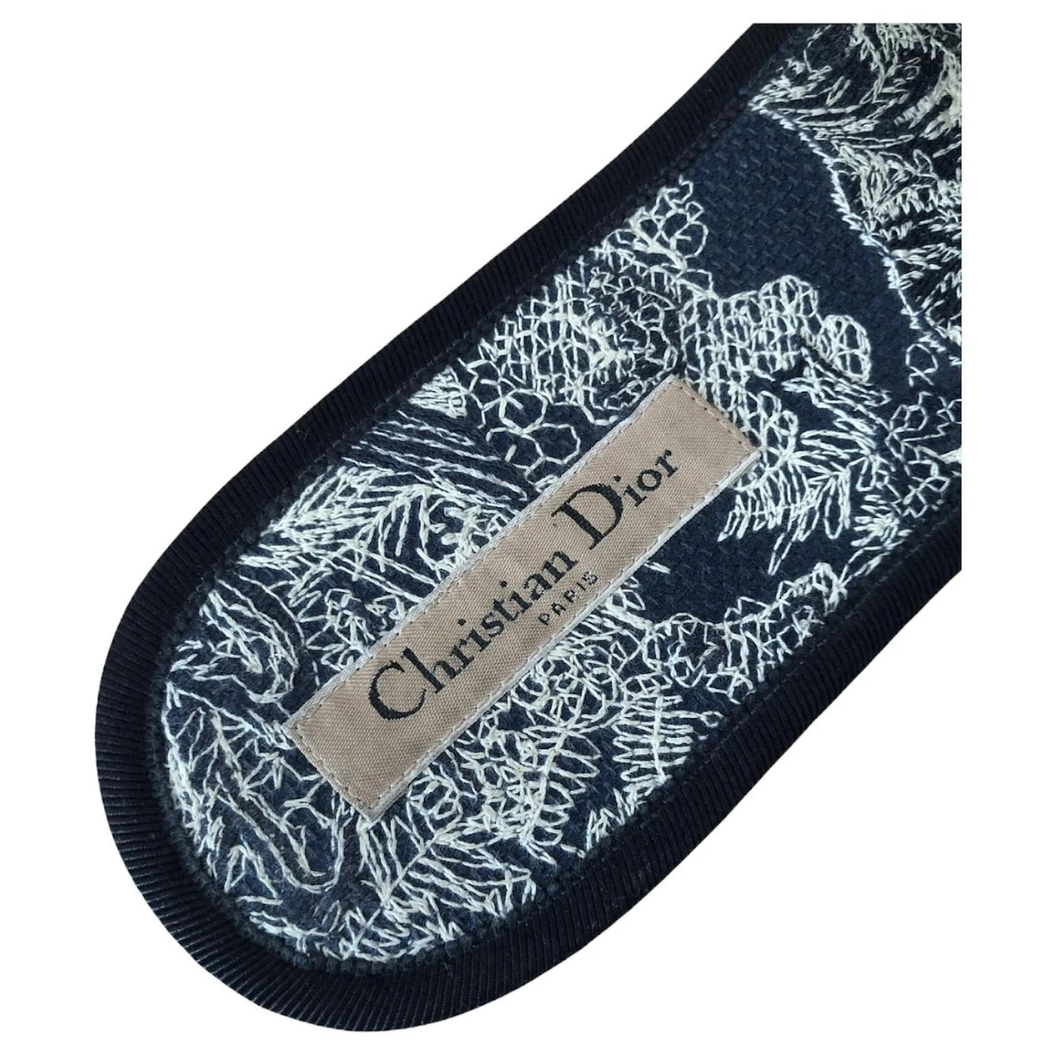 Dior Mules Dor Chez Moi Bleu Marine 5 Dior Mules Dor Chez Moi Bleu Marine – Image 5