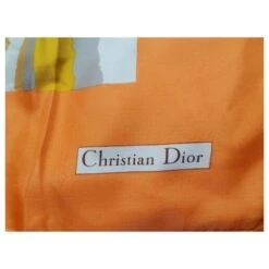 Christian Dior Carré De Soie Beige Orange Jaune -Outlet Élégance DIOR 428020 3