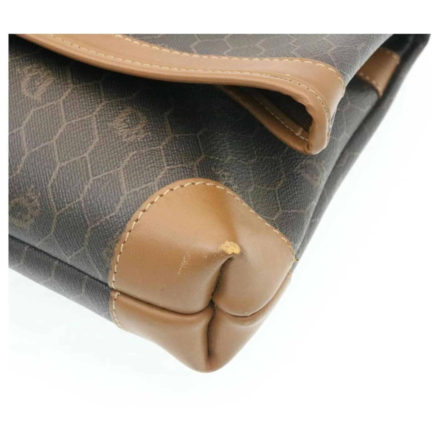 Christian Dior Honeycomb Canvas Pochette PVC Cuir Noir Auth Ar5164 7 Christian Dior Honeycomb Canvas Pochette PVC Cuir Noir Auth Ar5164 – Image 7