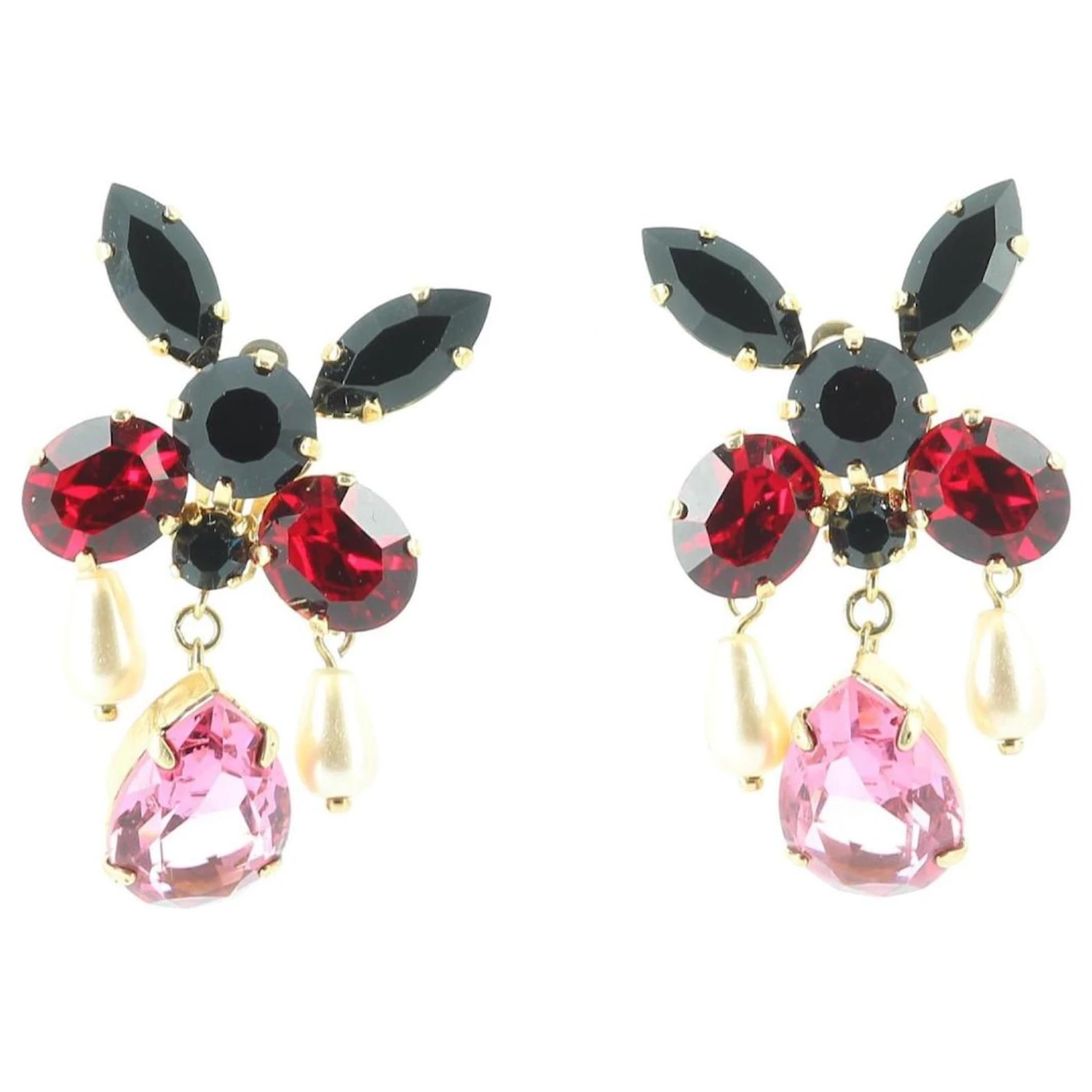 Christian Dior Boucles D'oreilles Lacroix Gemmes Fleuries Multicolore 5 Christian Dior Boucles D'oreilles Lacroix Gemmes Fleuries Multicolore – Image 5