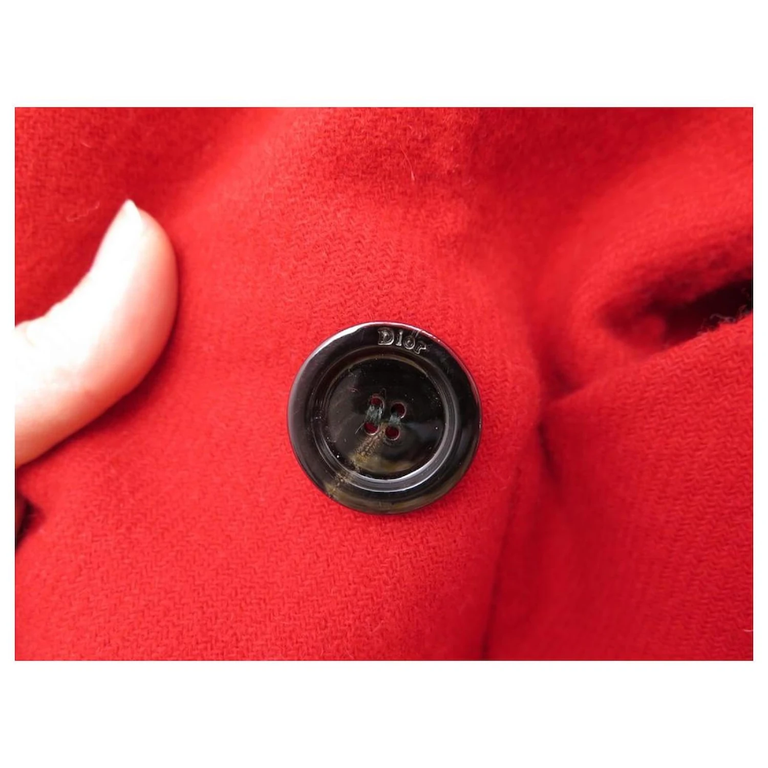 NEUF MANTEAU LONG CHRISTIAN DIOR M 38 EN LAINE ROUGE NEW RED WOOL COAT 8 NEUF MANTEAU LONG CHRISTIAN DIOR M 38 EN LAINE ROUGE NEW RED WOOL COAT – Image 8