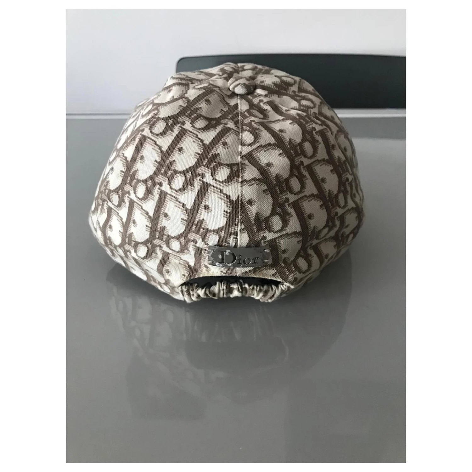 Casquette Dior Monogramme Blanc Beige 3 Casquette Dior Monogramme Blanc Beige – Image 3