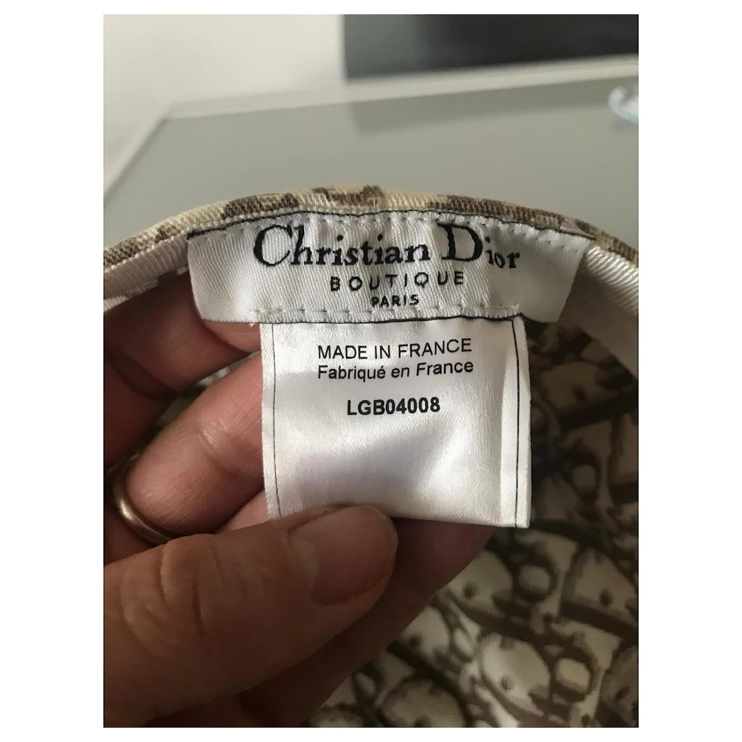 Casquette Dior Monogramme Blanc Beige 5 Casquette Dior Monogramme Blanc Beige – Image 5