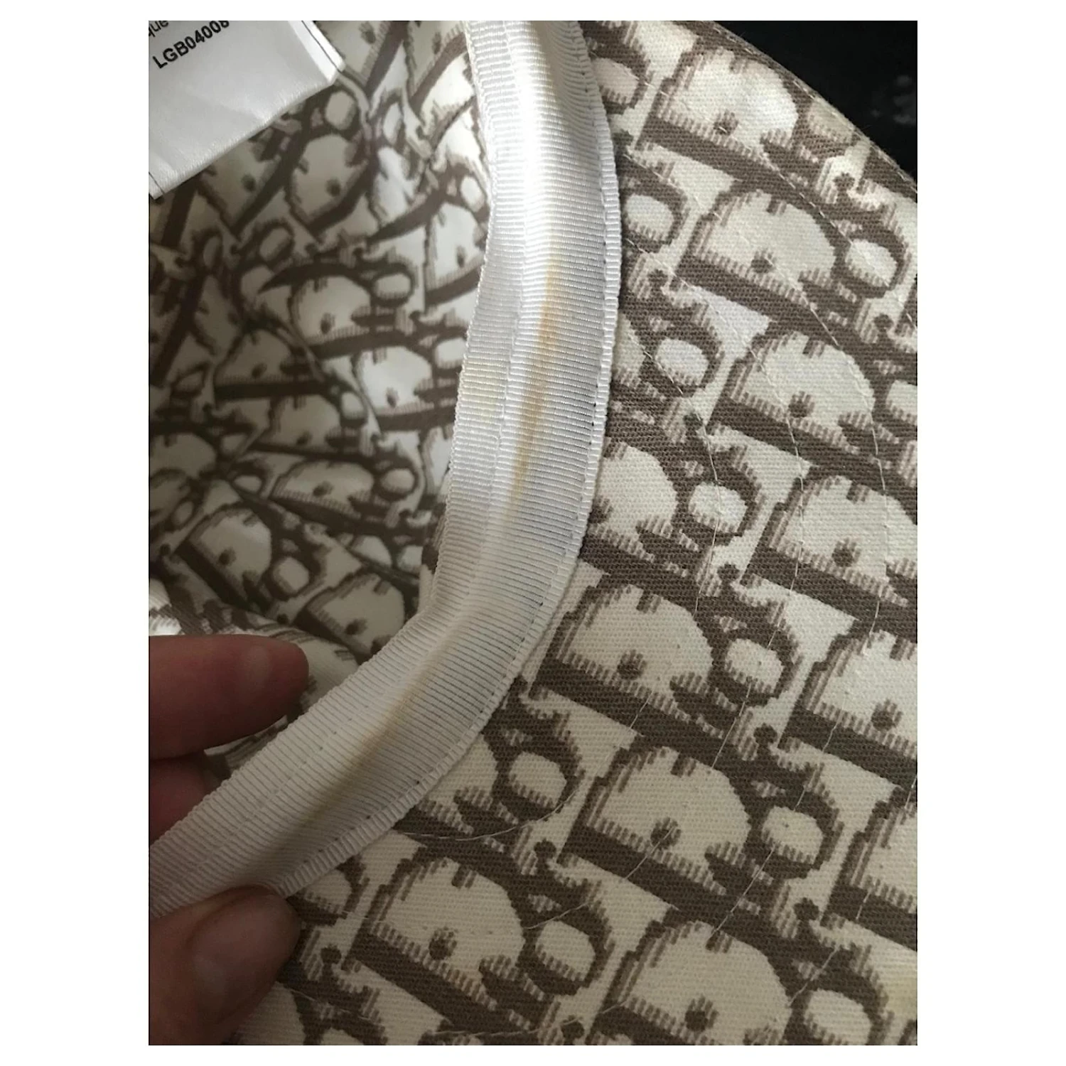 Casquette Dior Monogramme Blanc Beige 7 Casquette Dior Monogramme Blanc Beige – Image 7