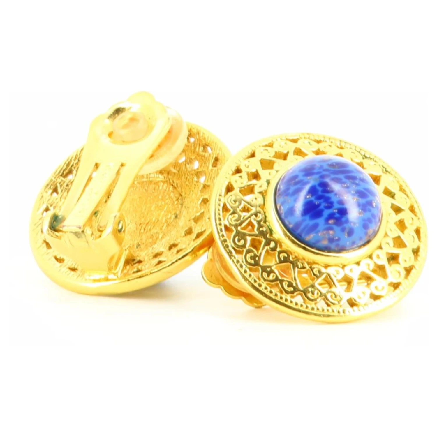 Christian Dior 1990Boucles D'oreilles En Or Doré 3 Christian Dior 1990Boucles D'oreilles En Or Doré – Image 3