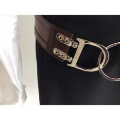 Christian Dior Ceinture Dior Tout En Cuir Marron Foncé -Outlet Élégance DIOR 49469 4