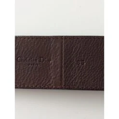 Christian Dior Ceinture Dior Tout En Cuir Marron Foncé -Outlet Élégance DIOR 49469 6