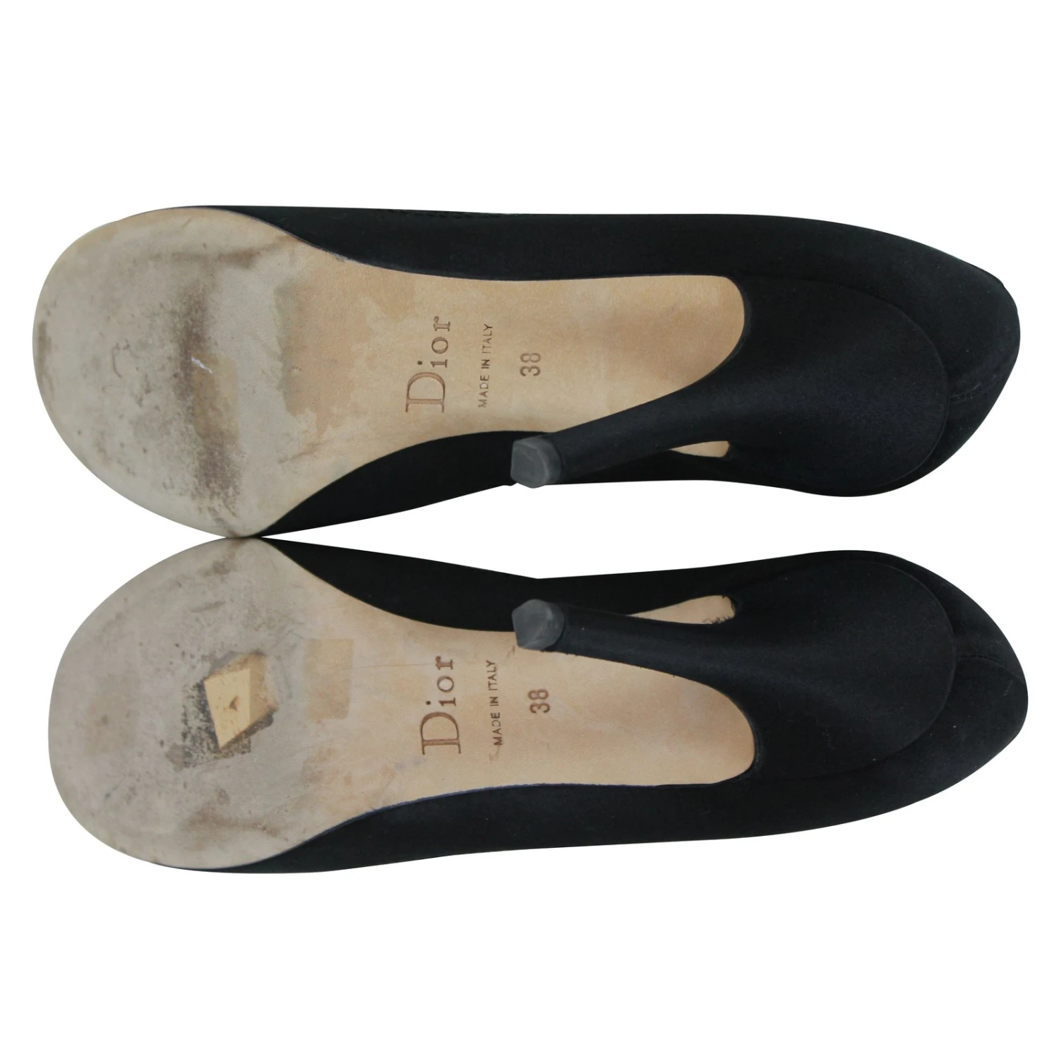 Christian Dior Escarpins En Satin Noir 5 Christian Dior Escarpins En Satin Noir – Image 5