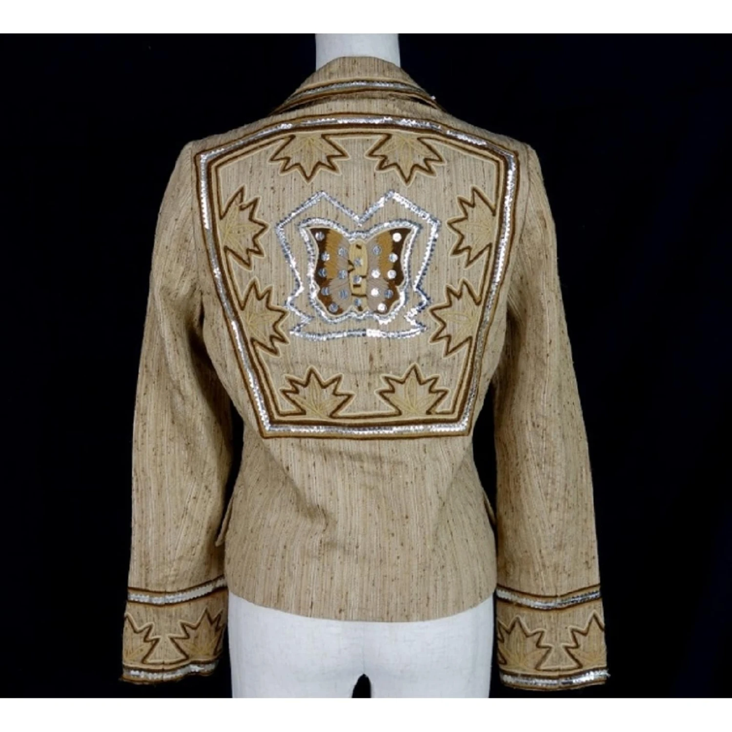 Christian Dior Veste Marron Argenté Beige Marron Foncé 4 Christian Dior Veste Marron Argenté Beige Marron Foncé – Image 4