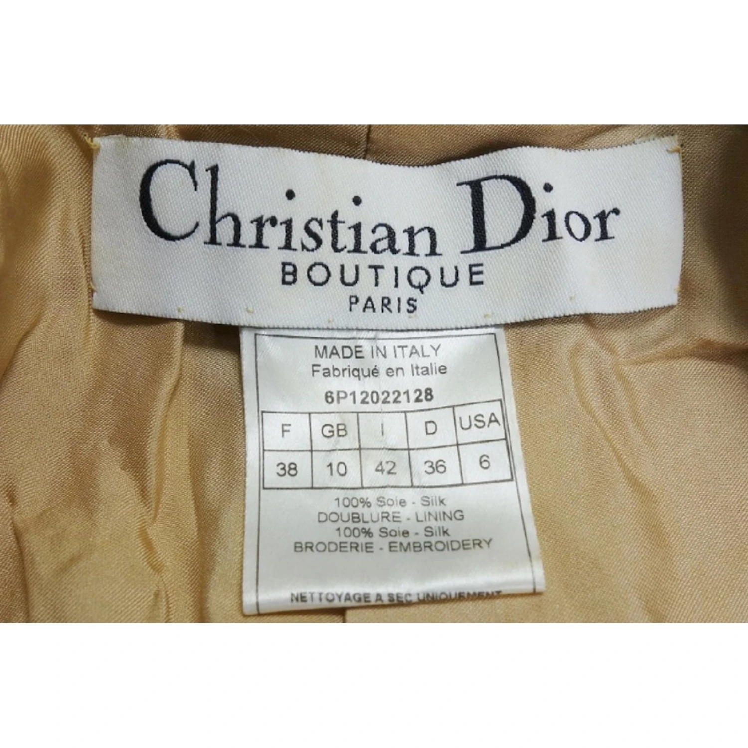 Christian Dior Veste Marron Argenté Beige Marron Foncé 6 Christian Dior Veste Marron Argenté Beige Marron Foncé – Image 6