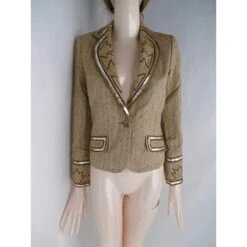 Christian Dior Veste Marron Argenté Beige Marron Foncé 16 Christian Dior Veste Marron Argenté Beige Marron Foncé -Outlet Élégance DIOR 53071 7