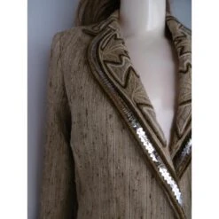 Christian Dior Veste Marron Argenté Beige Marron Foncé 17 Christian Dior Veste Marron Argenté Beige Marron Foncé -Outlet Élégance DIOR 53071 8