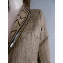 Christian Dior Veste Marron Argenté Beige Marron Foncé 18 Christian Dior Veste Marron Argenté Beige Marron Foncé -Outlet Élégance DIOR 53071 9