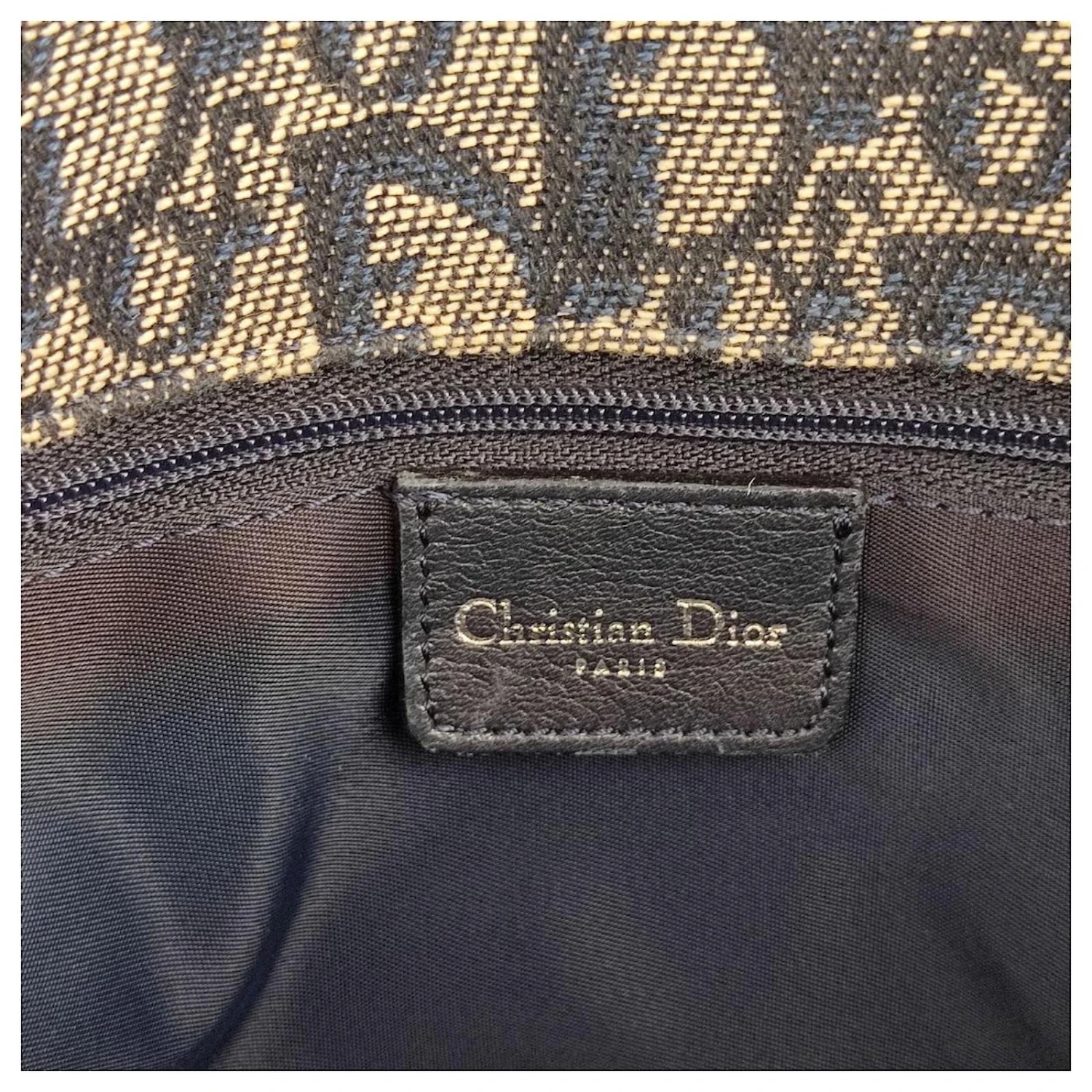 Sac Bandoulière Christian Dior Saddle Monogram Bleu 10 Sac Bandoulière Christian Dior Saddle Monogram Bleu – Image 10