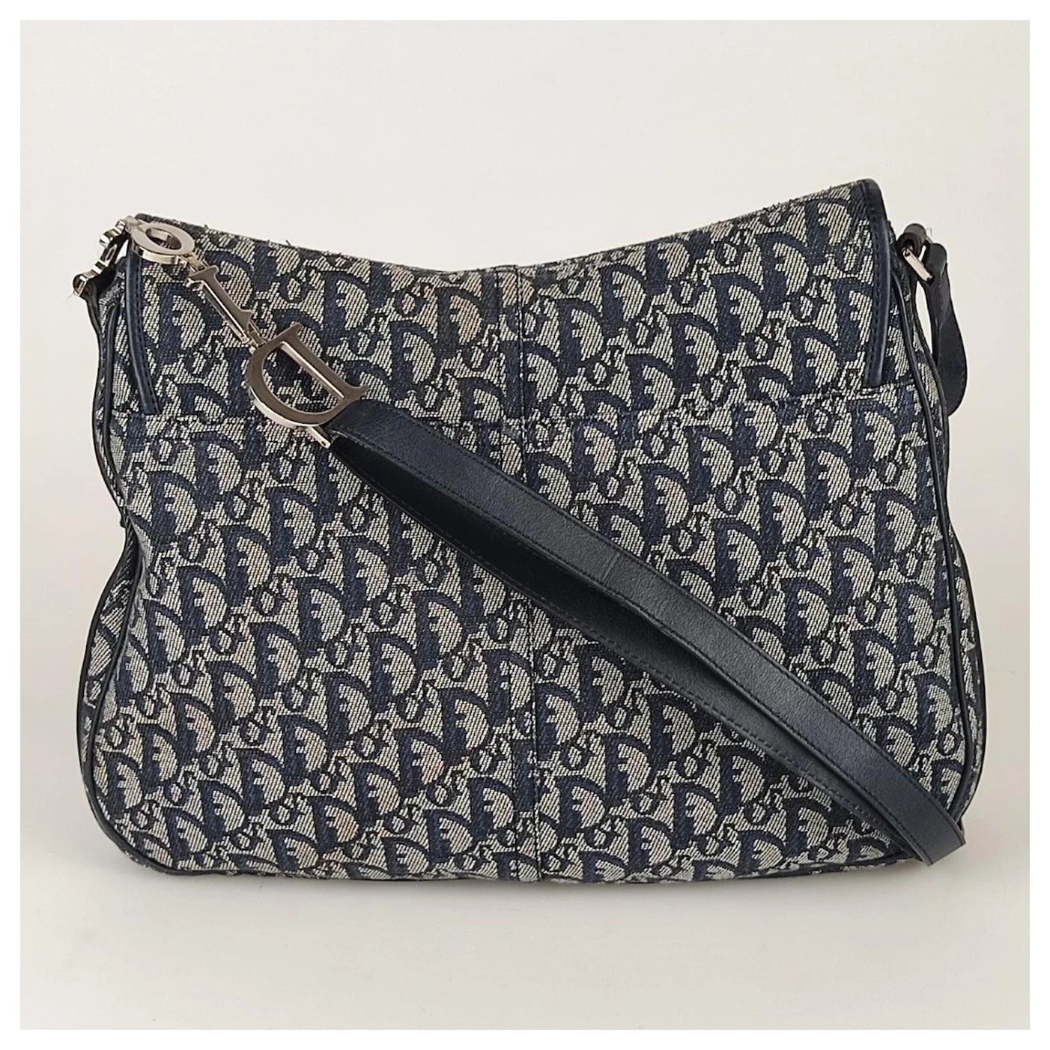 Sac Bandoulière Christian Dior Saddle Monogram Bleu 3 Sac Bandoulière Christian Dior Saddle Monogram Bleu – Image 3