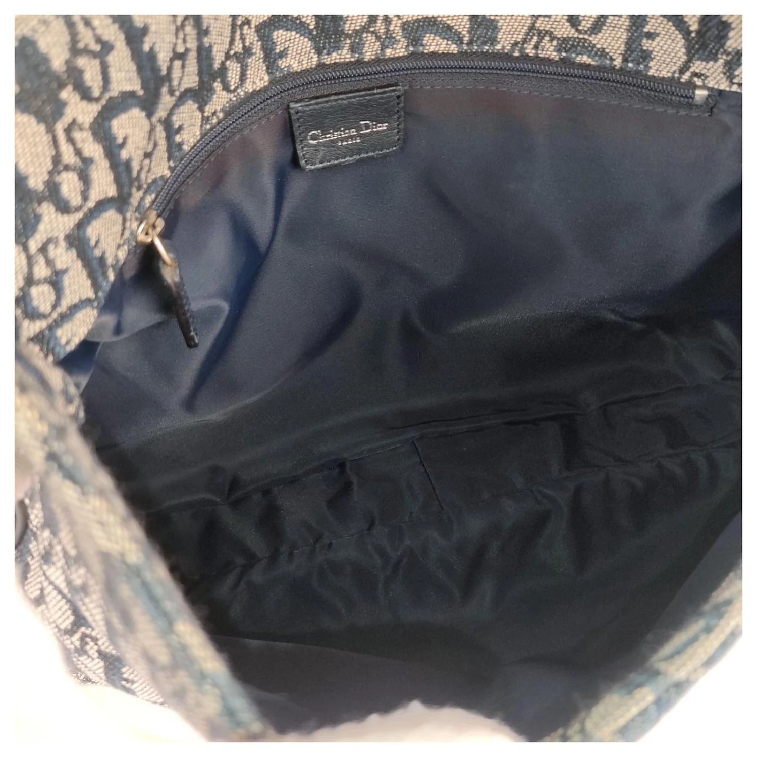 Sac Bandoulière Christian Dior Saddle Monogram Bleu 9 Sac Bandoulière Christian Dior Saddle Monogram Bleu – Image 9