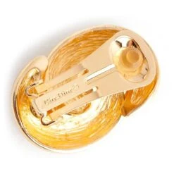 Boucles D'oreilles Clip Tourbillon Christian Dior Doré 6 Boucles D'oreilles Clip Tourbillon Christian Dior Doré -Outlet Élégance DIOR 564534 3