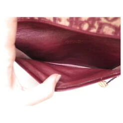 VINTAGE PORTEFEUILLE CHRISTIAN DIOR TOILE MONOGRAMMEE OBLIQUE POCHETTE WALLET Bordeaux -Outlet Élégance DIOR 566392 4