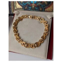 Christian Dior Collier Doré Vintage Henkel Grosse Avec Cristaux -Outlet Élégance DIOR 573173 7