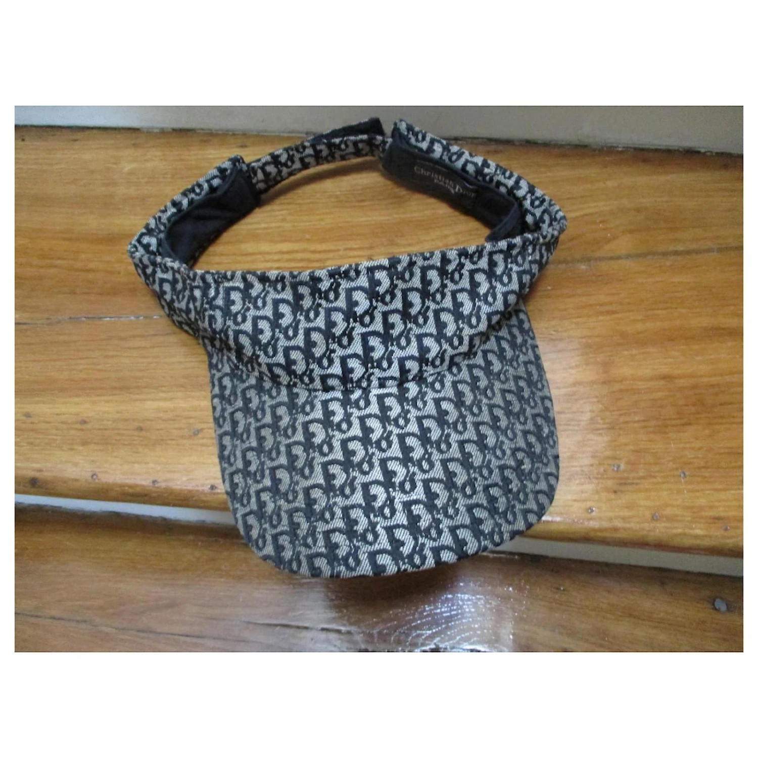 Christian Dior Visière Toile Oblique. Bleu Marine 3 Christian Dior Visière Toile Oblique. Bleu Marine – Image 3